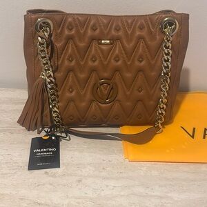 Luisa Diamond Stud Quilt Leather Tote Bag
VALENTINO BY MARIO VALENTINO